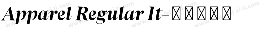 Apparel Regular It字体转换
